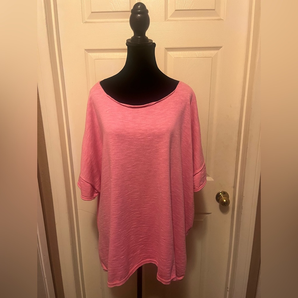 Free People Winnie Sweater Tee Plum Lily size Large